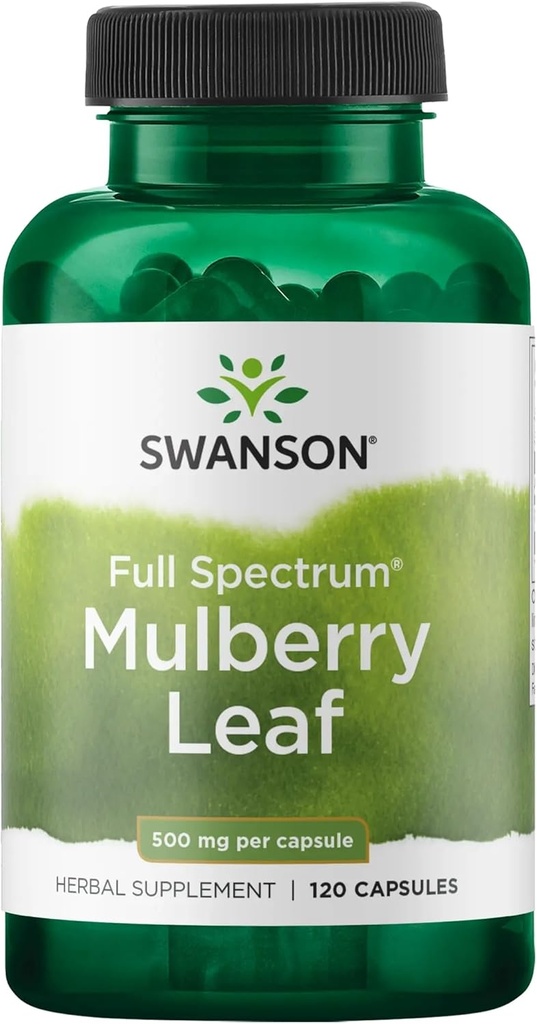 Swanson Full Spectrum Mulberry Leaf Herbal Supplement 500 mg 120 Capsules