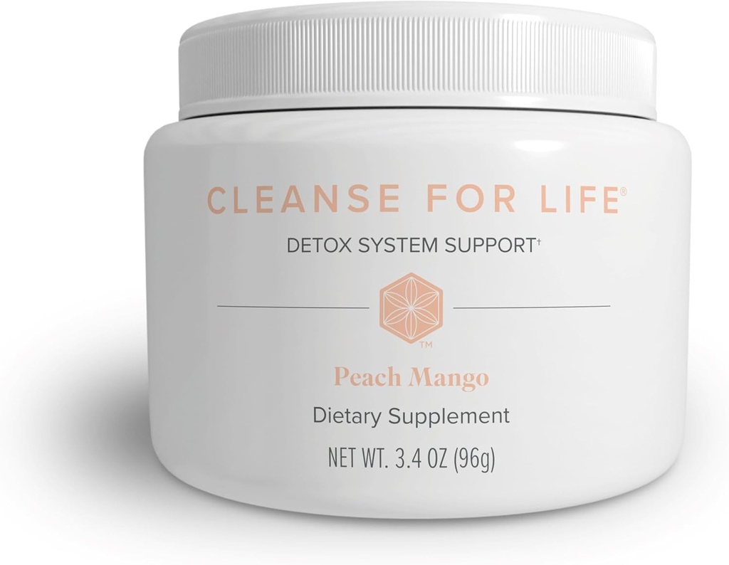 Isagenix Cleanse for Life - Powder Supplement for Cleanse Drikke med ingen Laxatives eller Diuretics - Support Metabolisme med vitamin B12 & Niacin -Peach Mango -3.4 Oz (16 Servere)