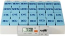 e- Pill 4 gange en dag x 7 dag Stor Ugentlig Pill Organizer, Vitamin og Medicin Pillbox - med Reminder