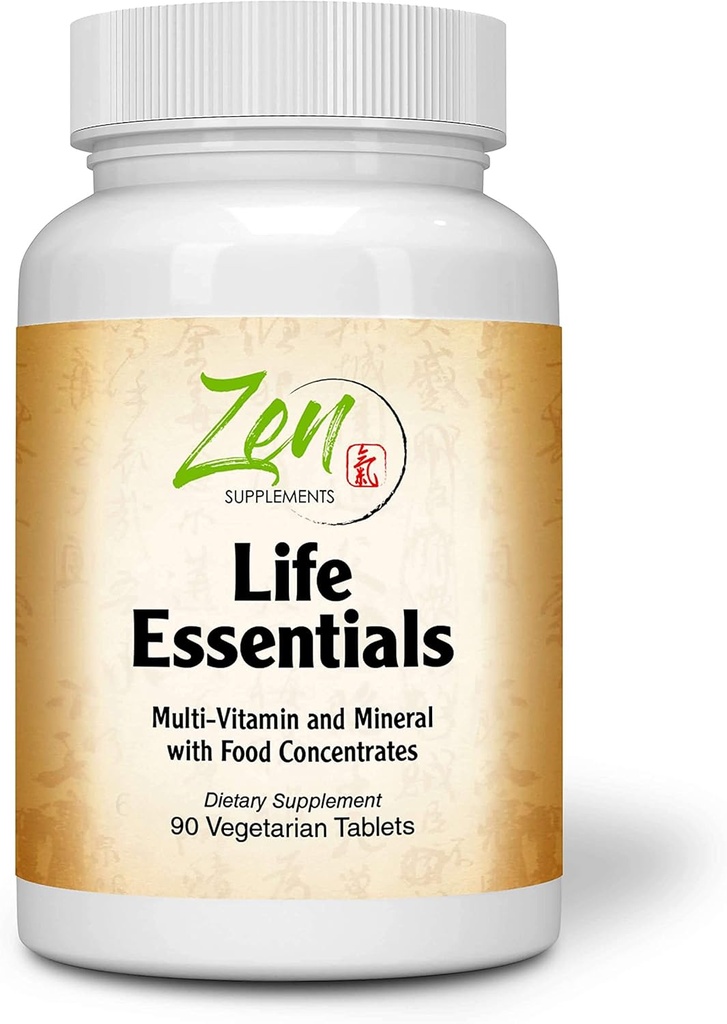 Whole Food Life Essentials Multivitamin - Best Full- Spectrum Vitamin, Minerals, Super Food Nutrients, PhytoAlgae, Green Blend - Bedste Kosttilskud til Gigt Smerte, Boost Energy & Well- Being -90 Tab