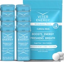 Viter Energy Original Koffein Mints Wintergreen Flavor 6 Pack og 1 / 2 Pund Bulk Bag Bundle - 40mg Koffein, B Vitamin, Sukker fri, Vegan, Kraftfuld Energy Booster for Fokus og Alerness
