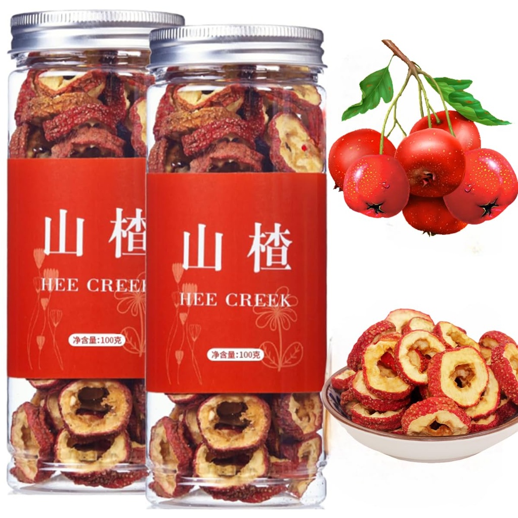 Hee Creek hawthorn bær te beef Seedless Tørret Hawthorn Slices 7.06oz / 200g Sun- Tørret Hawthorn Slices, Tea Infusion, Naturligt Tørret Berry Slices, Slices Slices
