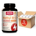 Jarrow Formulas Ultra Strength Methyl B- 12, Kosttilskud til Cellular Energy Production, 100 Tropical- Flavored Chewable Tablets, Op til en 100 dages forsyning, pakke med 12