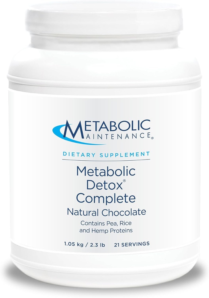 Metabolisk vedligeholdelse Metabolisk detox Complete - Chokolade Shake - Plant + Pea Protein Powder for Full Body Detox Rense + Gut Health - 20g non-GMO Plant Protein (2.3 lbs / 30 Servering)