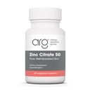 Allergy Research Group Zink Citrate Supplement - Zink til mænd og kvinder, immunforsvar, Pure, Well- Absorberet, Well- Tolereret, Trace Mineral, 50mg vegetariske kapsler - 60 Greve