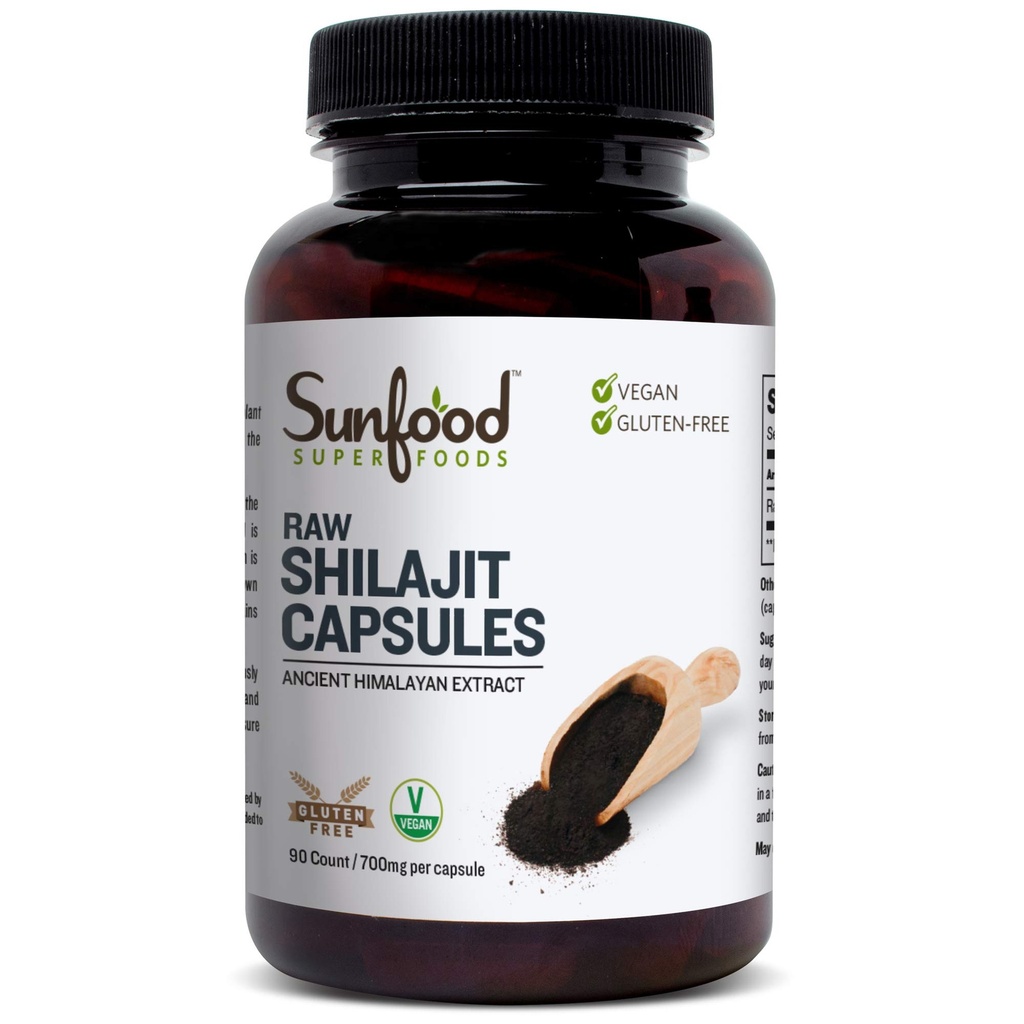 Solmad Superfood Shilajit kapsler - Pure Shilajit harpiks for kvinder & mænd, Ancient Himalayan ekstrakt med Fulvic syre, mineraler, Shilajit pulver piller - 90 kapsler