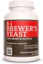 Remedy 's Nutrition Vitamin B - 1 med Brewers Yeast- 124; 1000 mg, 60 Vegan Kapsler Kosttilskud 124; Two Month Supply