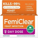 FemiClear 2- dag dosis Gær Infektion og Itch Control Salve, for Moderate til Intensive Symptomer, Lavet med All- Natural og Økologiske Ingredienser, Plus ekstern Anti- Itch Salve til beroligende pleje