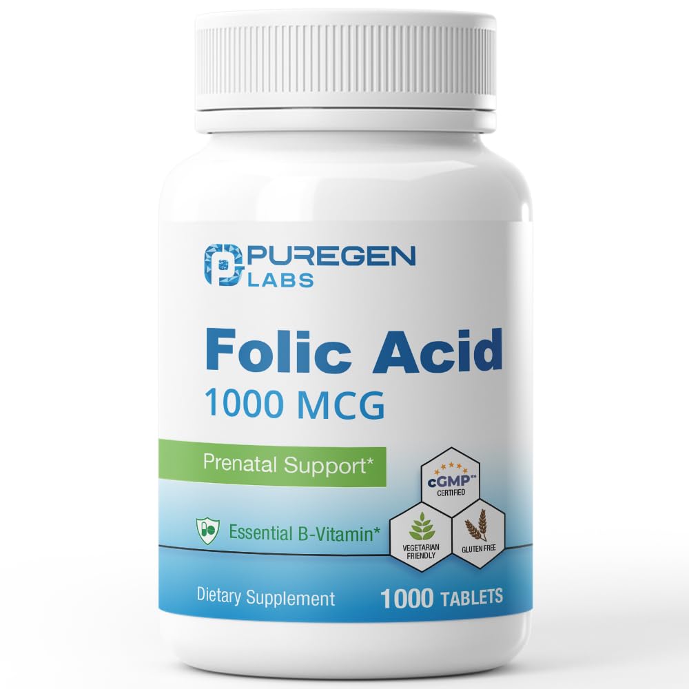 Puregen Labs Folinsyre 1000 mcg Tabletter