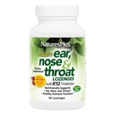 Natures Plus Voksens Øre Næsehals Lozenge med K12 Probiotika - 60 Lozenges - Natural Tropical Cherry Berry Flavor - Understøtter Øre, Næse og Hals og immunfunktion - Gluten- Free - 30 Serveringer