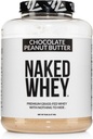 NAKED Whey Chokolade Peanut Butter Græs Fed Whey Protein Powder, Ingen GMO, Ingen soja, og Gluten Gratis, støtte vækst og inddrivelse - 52 Servere