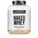 NAKED Whey Chokolade Peanut Butter Græs Fed Whey Protein Powder, Ingen GMO, Ingen soja, og Gluten Gratis, støtte vækst og inddrivelse - 52 Servere