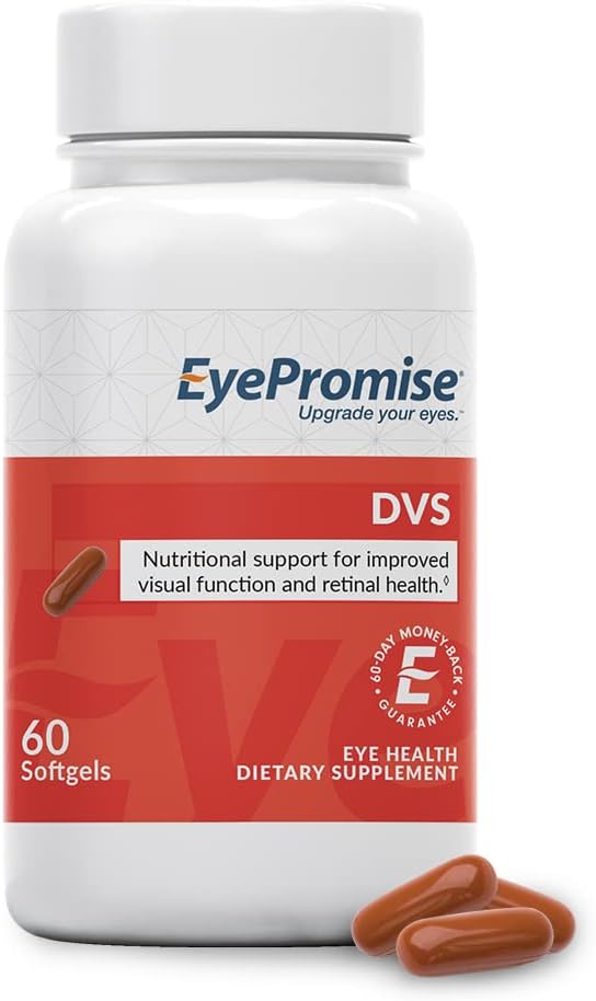 Øjenlove DVS Eye Vitamin - 60 Softgels, 30- Day Supply - Eye supplement med Zeaxanthin og Lutein til retinal support & forbedret visuel funktion