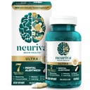 NEURIVA Ultra Deccafeated Clinically Tested Nootrop Brain Supplement for Mental Alerness, Memory, Focus & Concentration, Cognivive, Neurofaktor, Phosphatidylserin, Vitaminer B6 B12, 60 kapsler