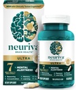 NEURIVA Ultra Deccafeated Clinically Tested Nootrop Brain Supplement for Mental Alerness, Memory, Focus & Concentration, Cognivive, Neurofaktor, Phosphatidylserin, Vitaminer B6 B12, 60 kapsler