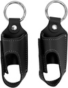 Generisk Astma Inhaler Holder, 2 stk Astma Inhaler Holder Portable Storage Beskyttende PU Læder Astma Inhaler sag for rejser (sort)