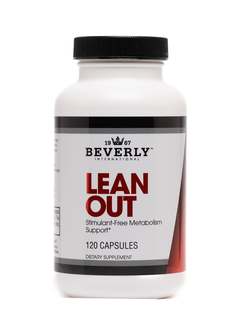 Beverly International Lean Out 120 caps. Fat Burner med metabolisk støtte. Lipotropics. Cholin, Carnitin, Chrom. Stimulerende fri Belly Fat Burner. Hent Leaner. Brug AM & PM, Stackable Diet Pills.