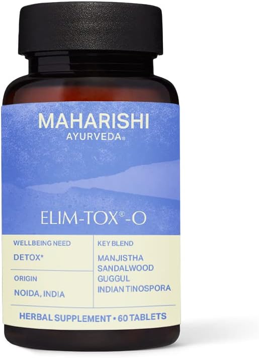 Maharishi Ayurveda - Elim-Tox Detox Management Herbal Supplement | Supplementation for an Effective Colon Cleanse | Whole Body Detox Cleanse (60 Tablets - 500mg)