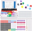 Swpeet 307 Pcs Molecular Model Kit for Økologisk og Uorganisk Kemi - Kemi Molecular Model Student and Lærer Set - 126 Atomer & 30 Orbitaler & 150 Links & 1 Short Link Remover Tool