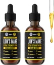 HERBIFY Lions Mane - Lions Mane Mushroom Supplement- Lions Mane Tincture - Immunstøtte - Lions Mane Tincture for Memory, Focus & Clarity - Daily Mushroom Supplement - 2 Fl oz 2 Pack