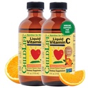 BEDLIV VÆSENTLIGE Flydende C-vitamin - Pure Vitamin C flydende supplement til børn, immunsystem support, Natural Orange Flavor, 4 Fl Oz (pakke med 2)