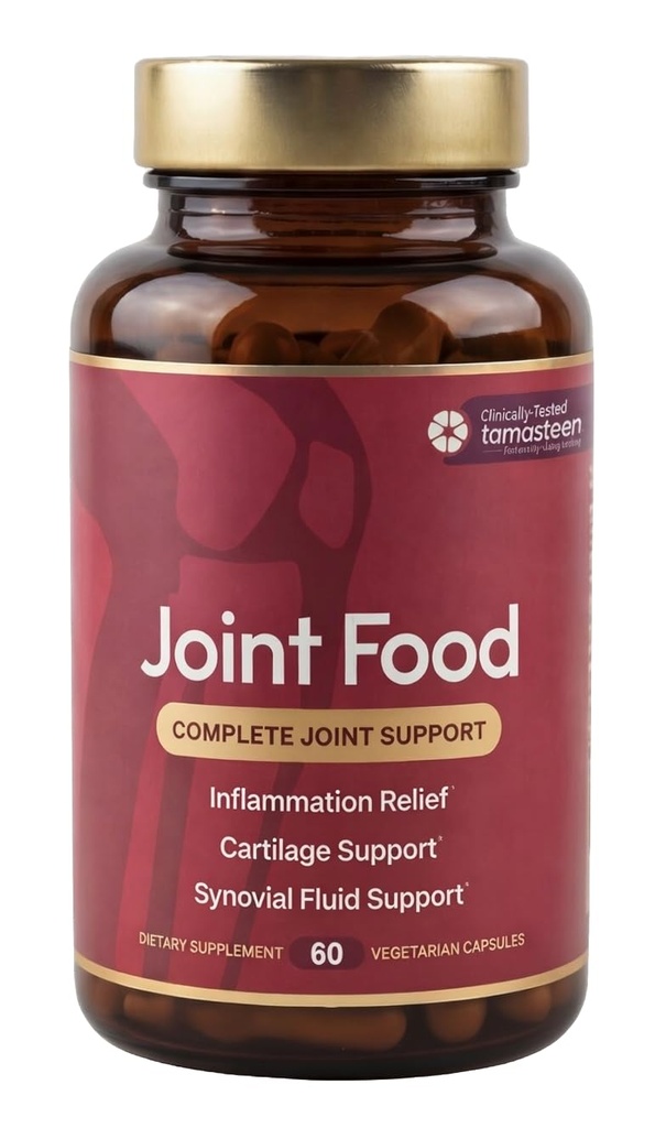 Joint Food AS SET ON TV-124; drives af Clinically Studied Tamasteen Bud124; Joint Mobility and Comfort with Triple Action Joint Food (1 måned Tilgang)