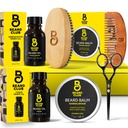 The Beard Club Beard Kit for Mænd - Grooming & Care Kit - Cedar & Sandalwood Oil, Sandalwood Balm, Boar Brittle Brush, Comb, Trimming Saks - Far Gavesæt