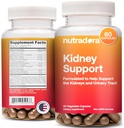 Nyre Support Kosttilskud til kvinder og mænd - Natural Nyre Cleanse Detox Formel med Cranberry Extract Hjælper Support Nyre & Urinary Tract, Formuleret i USA, 2 Måned Supply, Pack of 1