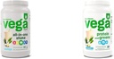 Vega Organic All- in- One Vegan Protein Powder & Protein and Greens Protein Powder, Vanilla - 20g Plantebaseret Protein Plus Veggies