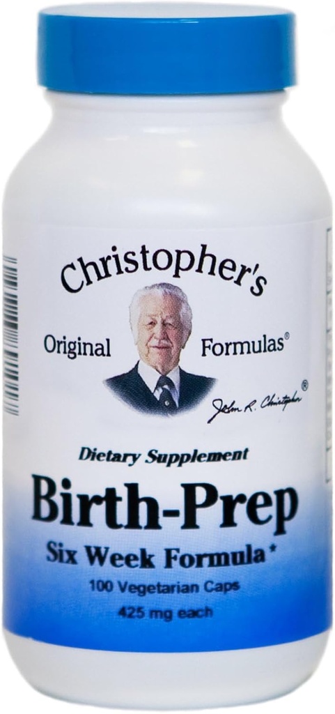 Christopher 's Original Formulas Birth- Prep Capsules 100 ct - Herbal Blend for Expectant Mødre - Understøtter naturlig forberedelse til fødsel