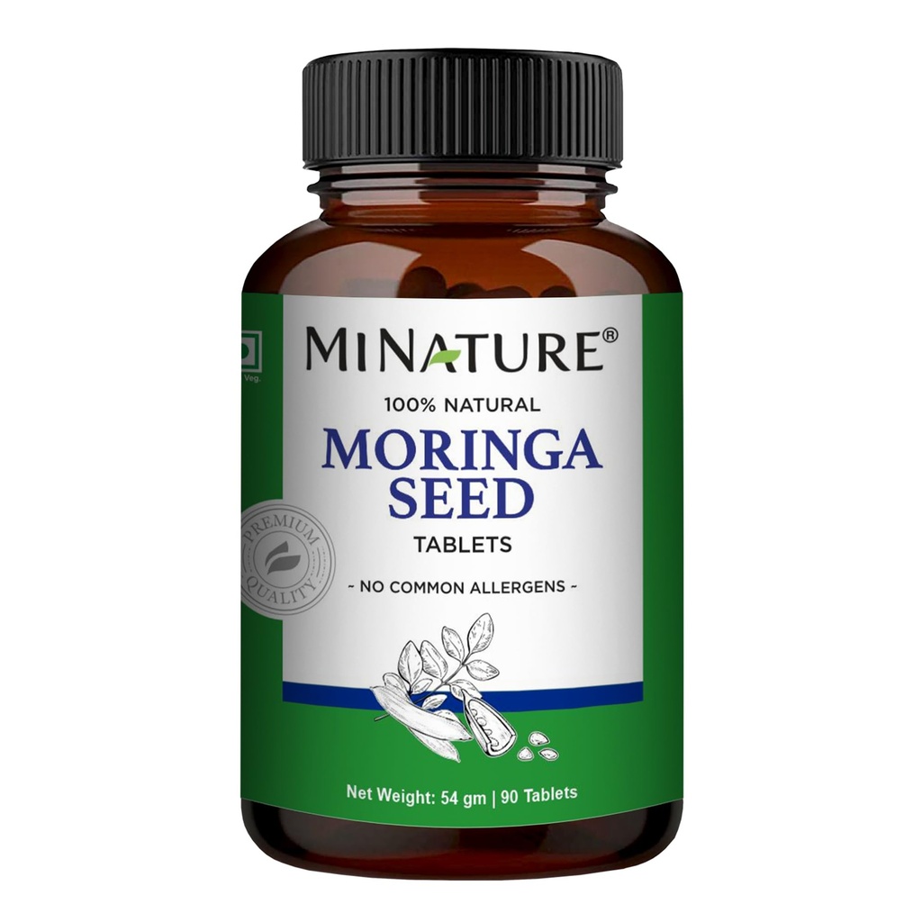 minature Moringa Seed 90 Tabletter 1. 000 mg 1. 4; 45 Days Supply 1. 4; Vegan 1. 4; fra Indien
