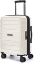 BAGSMART Carry On Bagage 22x14x9 Airline Godkendt med spinner hjul, Lightweight 20 Tommer Bagage med TSA Lock, Expandable Hard Shell Carry On Suitcases for Mænd Kvinder, Hvid