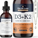 Vitamin D3 K2 Flydende dråber D3 5000 IE + K2 MK- 7 200mcg Max Absorption Immunstøtte til børn og voksne