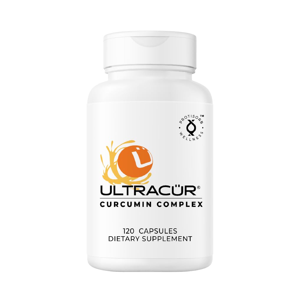 UltraCur Curcumin Complex Supplement - Ultra Bioavailable High Absorption Gurkemeje supplement til fælles, muskel & hjerne support - Patenteret Protisorb for Premium Absorption - 120 kapsler