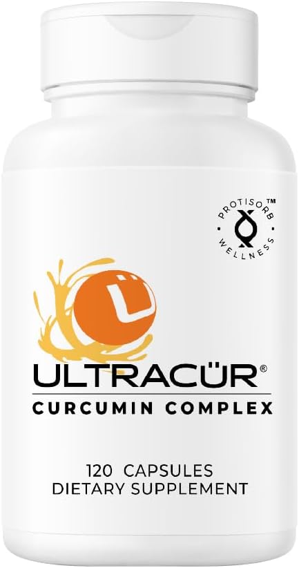 UltraCur Curcumin Complex Supplement - Ultra Bioavailable High Absorption Gurkemeje supplement til fælles, muskel & hjerne support - Patenteret Protisorb for Premium Absorption - 120 kapsler