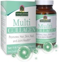 Naturens svar - Multi Collagen kapsler type I, II, III, V & X Food Source Collagen Peptider fremmer & støtter hår, hud, negle og fælles sundhed Non GMO 'er 124; Pasture Raised Measures 124; Cage Free