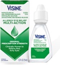 Visin Allergi Eye Relief Multi- Action Antihistamin & Rødme Reliever Eye Drops med Pheniramin Maleate & Naphazoline HCl, Allergi Eye Drop Behandling for røde, Itchy Eyes, 0,5 fl. oz