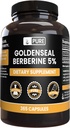 PURE ORIGINAL INGREDIENSER Goldenseal Berberine Ingen Magnesium eller ris Fyldere, Altid Ren, Lab Verified (365 Tæl)