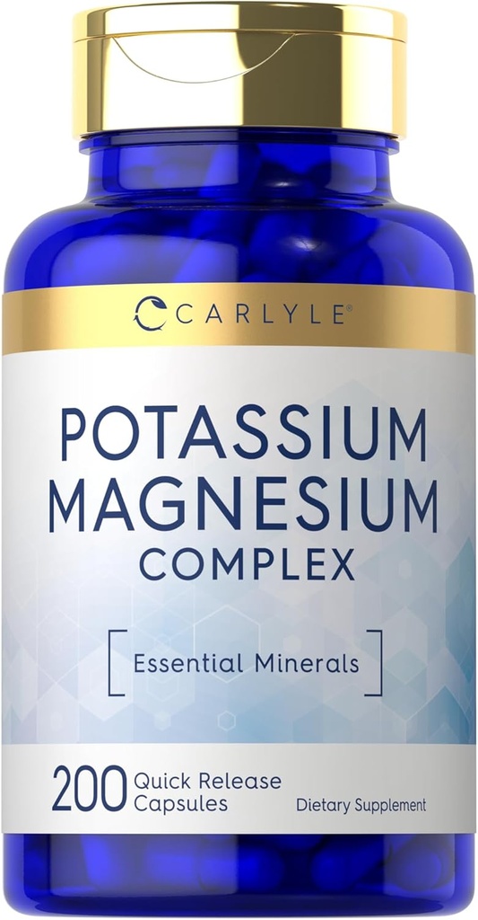 Carlyle Kalium Magnesium Supplement: 124; 200 Greve: 124; Non- GMO & Gluten Free Complex