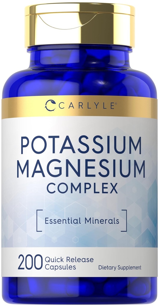 Carlyle Kalium Magnesium Supplement: 124; 200 Greve: 124; Non- GMO & Gluten Free Complex