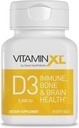 OmegaXL VitaminXL D3 High Potency Daily Vitamin D 5000 IE 125mcg immunsupportsupplement - fremmer sund muskelfunktion & stærke knogler - Non- GMO, Gluten- Free - 30 Softgels