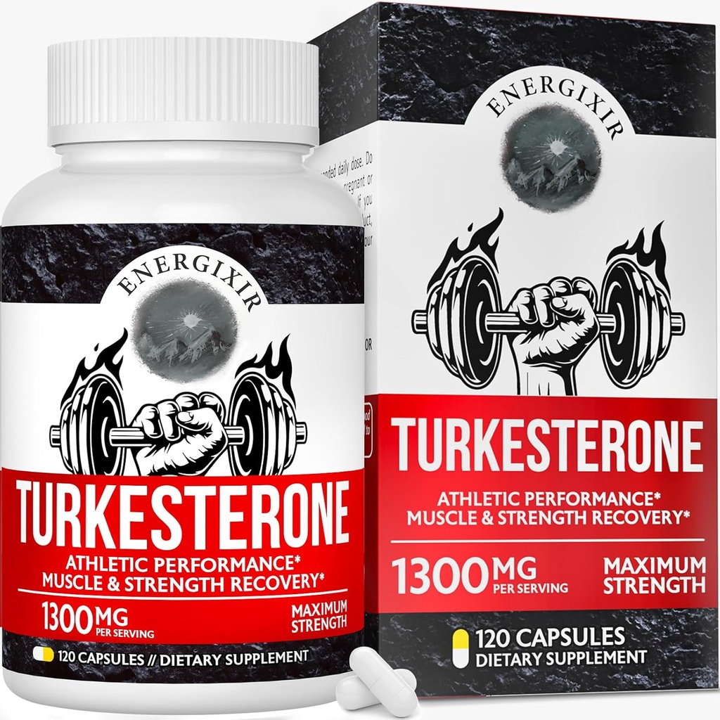 78,000mg Testosterone Supplement for Men, Max Purity 95% Turkesterone, Testosterone Booster for More Energy, Strength, Stamina, Endurance, Performance, Muscle Growth & Recovery - 60 Days Supply(120ct)