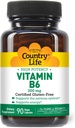 Country Life Vitamin B-6, High Potency, Understøtter energi og nervesystemet, 200mg, 90 Vegan kapsler, Certificeret Gluten fri, Certificeret Vegan, Certificeret Halal...