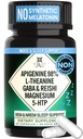 Naturlig søvn støtte supplement til voksne uden melatonin - ikke-Habit Forming Urtesøvn - GABA, L-Theanin, Reishi Mushroom, Apigenin, Magnesium Glycinat, 5-HTP - 90 Veganske kapsler