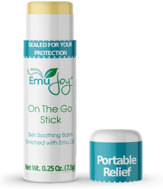 Emu Joy On the Go Anti Itch Cream Stick - Burn Cream, Bug Itch Relief First Aid Stick for Scratches, Stings, Burns, fra Mosquito, Bed Bugs, Bee Sting Relief (1pk)
