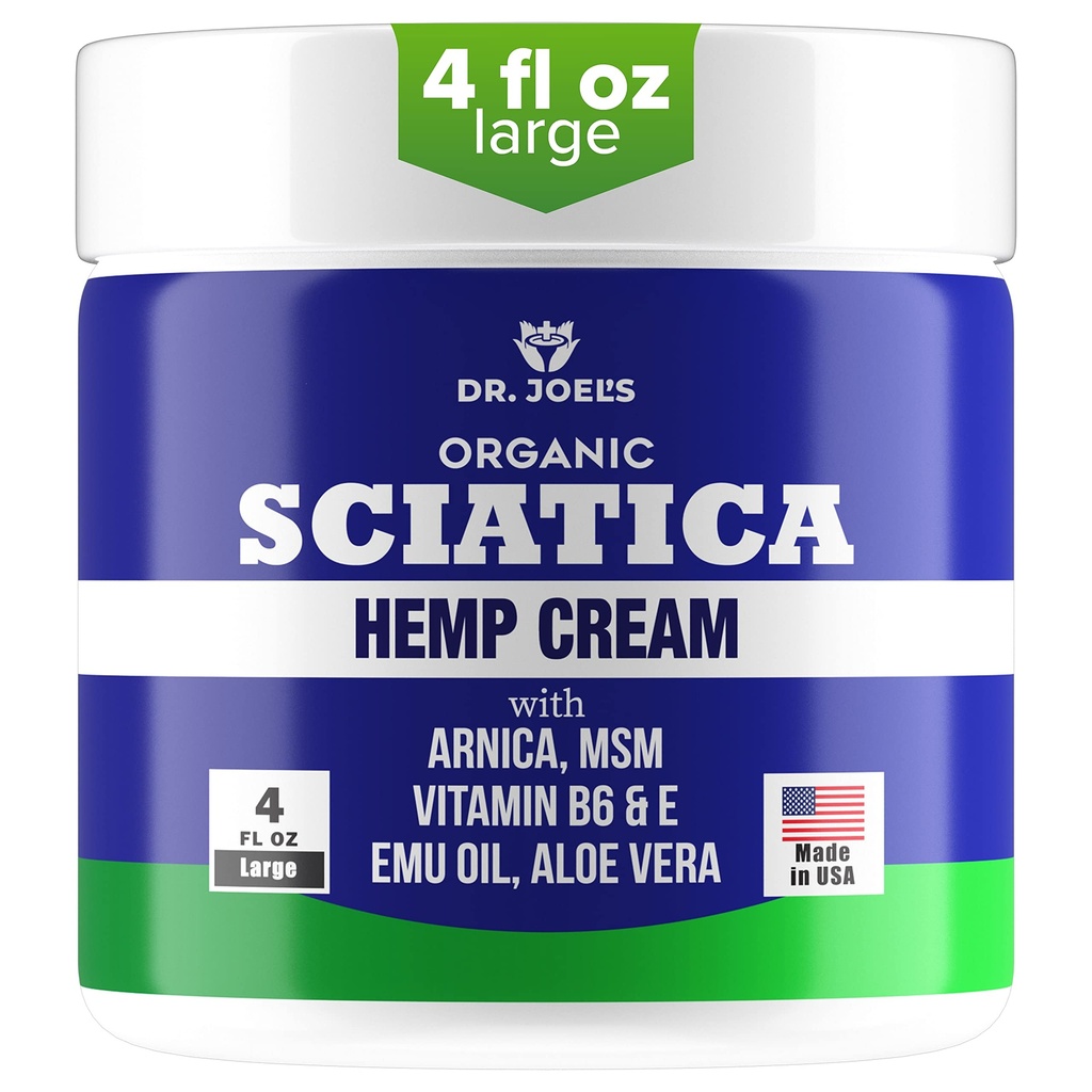 Sciatica Cream - Premium Sciatica Cream - Hurtig Absorption & Maksimal Relief - 4 oz Big Value Pack - Lavet i USA