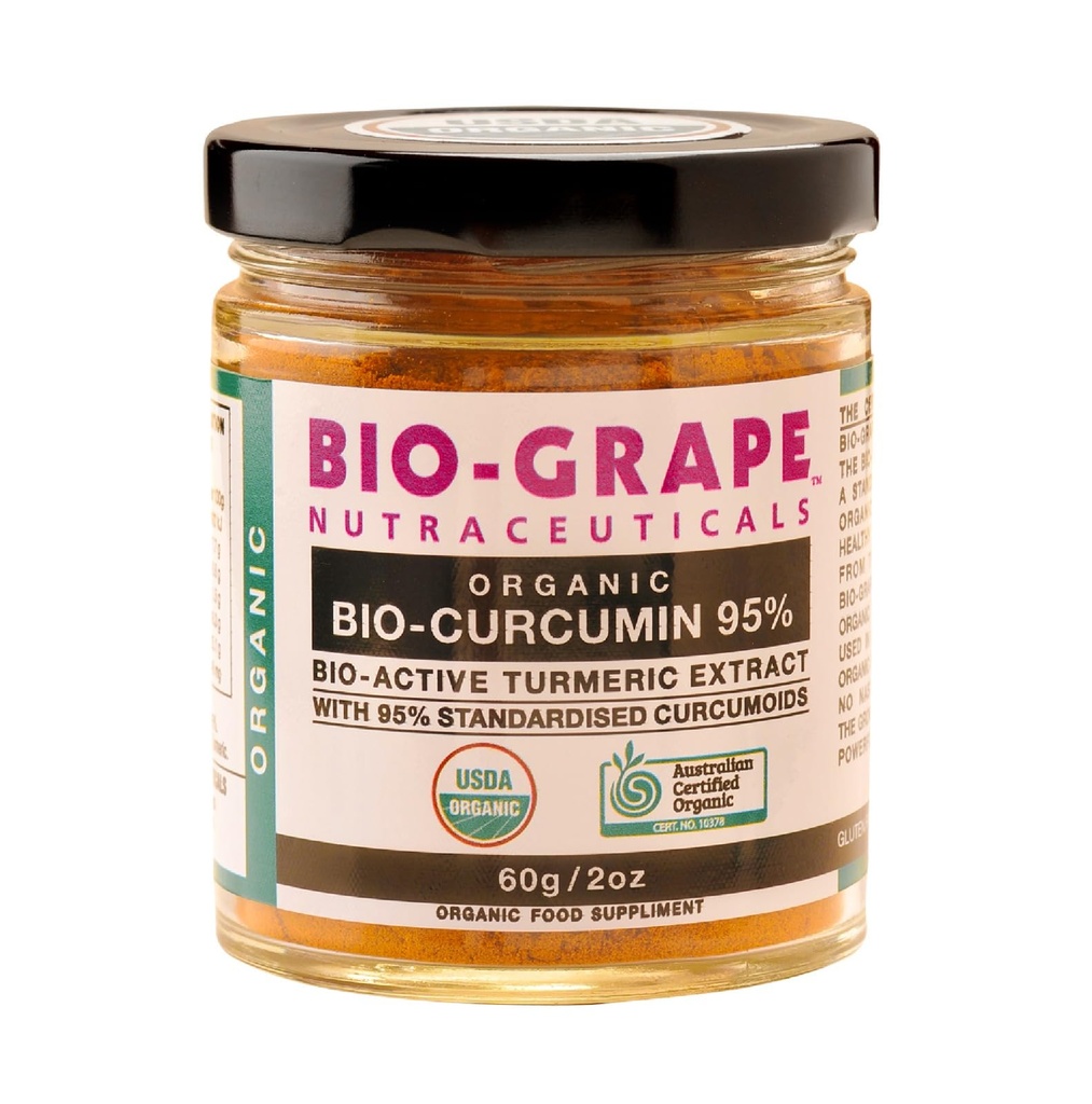 Gurkemeje Extract, 95% bioantioxidant, USDA Organic Gurkemeje Powder, 60g dosis Curcumin, Kosttilskud til fælles støtte og høj absorption til boost immunforsvar.