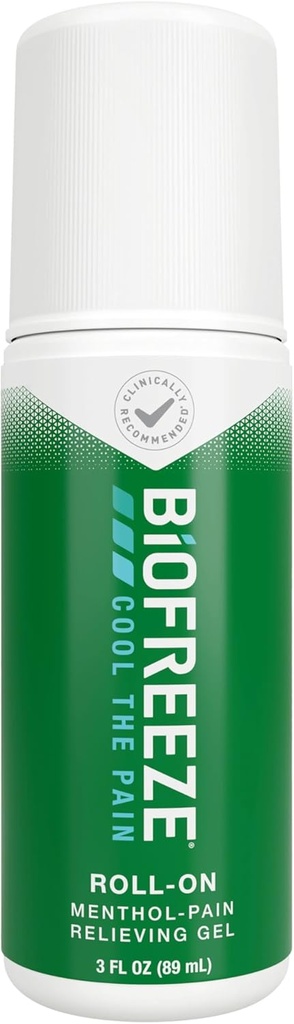 Biofreeze Smerte Relief Gel, Gigt Smerte Reliver, Knee & Lavere Rygsmerter Relief, Sore Muskel Relief, Neck Pain Relief, Pharmacist Anbefalet, FSA Støtteberettiget, 3 FL OZ Biofreeze Menthol Gel