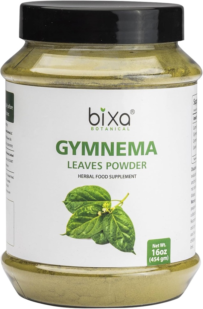 bixa BOTANINAL Gymnema Leaf Powder (Gudmar, Shardunika) 1 Pund / 16Oz- 124; fordøjelsesfremmende stimulans