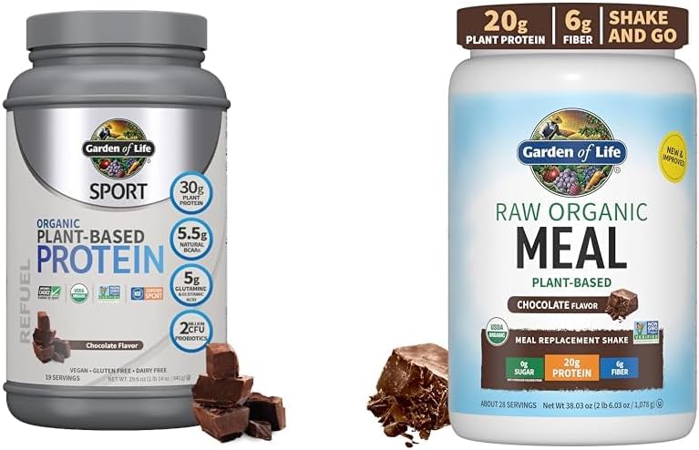 Livets have Økologisk Vegansk Sport Protein Powder, Chokolade - Probiotika & Raw Organic Meal Erstatning Shakes